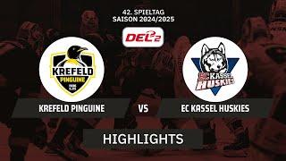 DEL2: Krefeld Pinguine vs. EC Kassel Huskies I Highlights - 42. Spieltag | SDTV Eishockey