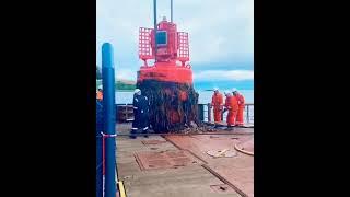 Sea Buoy Buoys used by sailors asavigational aids are floating chambersattached to the seabed