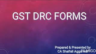 GST DRC Forms (DRC 01-DRC 08)