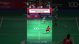 luapan emosi tunggal putra indonesia #shorts #badminton #singaporeopen2022