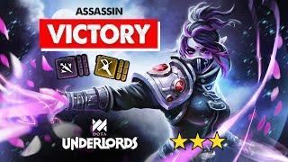 Dota Underlords | Assassin + Swordsman Meta Winner Build - Best Strategy - Full Match Gameplay