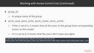 Mastering Odoo 12 Development : Working with Access Control Lists | packtpub.com