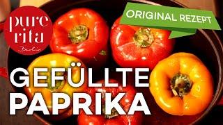 Gefüllte Paprika mit Hackfleisch und Reis im Backofen (Rezept) 