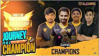 JOURNEY FROM THE START TO BECOMING CHAMPIONS️ FFPL HIGHLIGHTS || TG ESPORTS #totalgaming