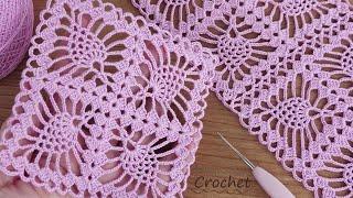 КВАДРАТНЫЙ МОТИВ "Ананасы" вязание крючком МКSUPER Beautiful Pattern Crochet square motifs