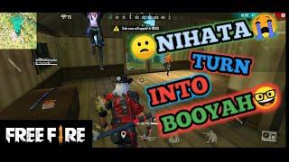 No Gun NIHATA Gameplay Turn Into BOOYAH || Sarfira Gamer ||Freefire