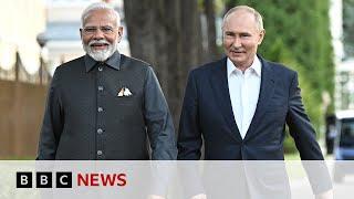 India PM Narendra Modi’s visits Russia’s Vladimir Putin | BBC News