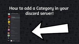 How to add a Category in your discord server!