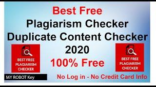 Best Free Plagiarism Checker - Duplicate Content Checker 2020 | 100% Free