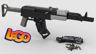 LEGO CSGO AK47 Assault Rifle: Mini Tutorial - Working Cartridge Shooting Toy Gun