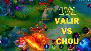 VALIR VS CHOU 1V1 HIGHLIGHTS BAWAL UMUWI NG BASE, NO FARM | CHOU BUGBOG