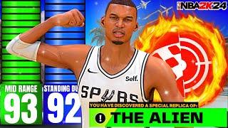 92 BLOCK + 92 DUNK + 93 3PT VICTOR WEMBANYAMA BUILD CAN DO EVERYTHING! BEST CENTER BUILD IN NBA2K24!