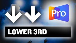 How to Build a LOWER THIRD in ProPresenter 7
