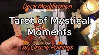 Modifying my Mystical Moments Tarot w/ Oracle Pairings #modified #tarotdeck