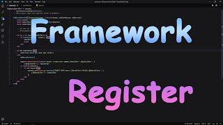 【Framework】How to make your own framework - Register #1