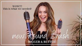 Dyson Airwrap NEW LARGE Round Brush!! review & tutorial