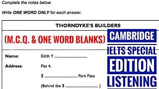 2021 CAM LISTENING TEST THORNDYKES BUILDERS WITH ANSWERS ||