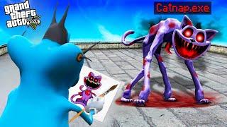 Oggy Using Magical Painting To Draw Scary Cursed Catnap In Gta 5! | Huggy Wuggy Vs Catnap
