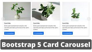 Bootstrap 5 Card Carousel | Multiple items carousel