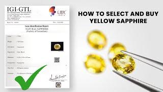 How to Select and Buy Yellow Sapphire || Brahma Gems | 9953660004