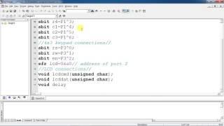 Keypad LCD Embedded C program for 8051 by using Keil IDE with Proteus simulation