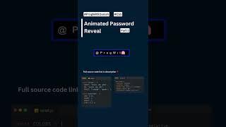 Animated Password Form Part-3 #coding #learnhtml5andcss3