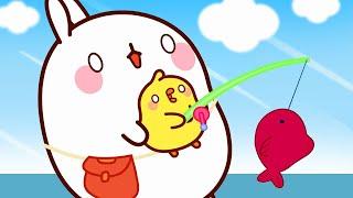 Molang's Fishing Fun  Funny Cartoon Compilation for Kids