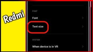 how to set text size in redmi mobile | redmi note 10 pro