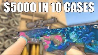 WE UNBOXED $5000 FROM 10 CASES... (MOST INSANE CASE OPENING EVER)