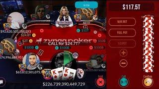 K's VS A's | 450T ON TABLE | KENZ | ZYNGA POKER