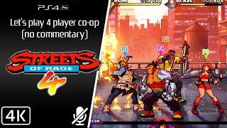 Streets of Rage 4 [4K] 4 PLAYER Let's Play [No commentary]