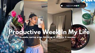 a (productive) week in my life  | getting errands done, studying, spring vibes & more