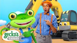 Excavator Song ft. @Blippi｜Gecko's Garage｜Fun Dance For Toddlers