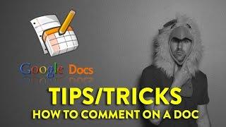 How to Comment in Google Docs