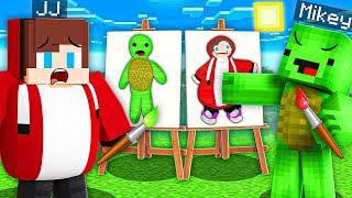 JJ vs Mikey SPEED DRAWING Battle in Minecraft Challenge - Maizen JJ and Mikey