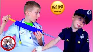 Doctor set toys | Blood Phobia! | Mike and Jake pretend play | Doctor kit  डॉक्टर सेट | العاب دكتور