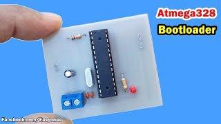 how to burn bootloader on atmega328 using arduino uno | Tutorial | Circuit diagram + pcb