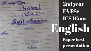 FA FSc Ics Icom 2 English paper presentation