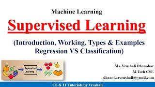 ML 3: Supervised Learning with Examples | Regression VS Classification