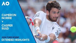 Cameron Norrie v Casper Ruud Extended Highlights | Australian Open 2024 Third Round