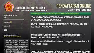 Jadwal Seleksi Bintara PK TNI AL Gel.1 Tahun 2022 || Pendaftaran Tni Ta.2022