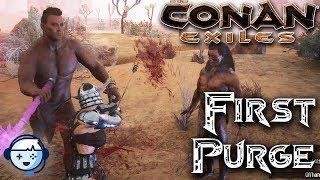 First Purge | Solo Survival Series Gameplay | Conan Exiles Full Release | Ep8