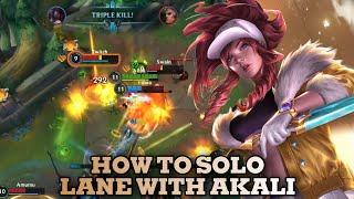 WILD RIDT AKALI : HOW TO CARRY IN SOLO LANE | WILD RIFT AKALI BUILD & RUNES | WILD RIFT AKALI GUIDE