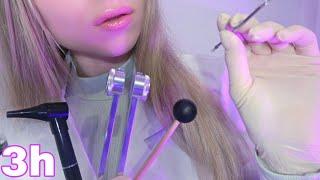 ASMR 3 Hours of Detailed Ear Exam and Ear Cleaning for Sleep