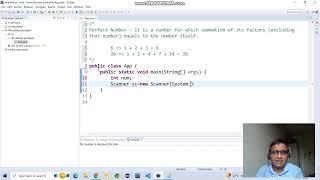 Core Java - "while" Loop - Perfect Number Program