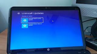 How to uninstall the latest update if Windows 10 is not loading