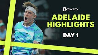 Shapovalov Takes On Zhang; Davidovich Fokina & More Feature | Adelaide 2025 Day 1 Highlights