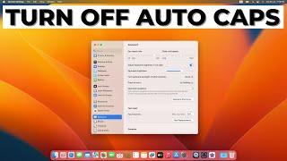 How to Turn Off Auto Caps on MacBook