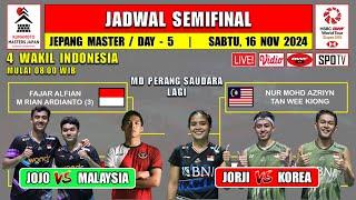 Jadwal Semifinal Jepang Master 2024 Hari Ini ~ JORJI vs KOREA ~ JOJO vs MALAYSIA ~ MD PERANG SAUDARA