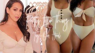 HUGE PRETTYLITTLETHING TRY ON HAUL | SWIMWEAR & CLOTHES